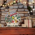thumbnail image 5 of 3D Wooden Carving LED Night Light, Christmas Crystal Ball Decor, Wood Carved Lamp, Statues Rustic Figurines, Wall Hanging Sculpture, Silhouette Ornament for Living Room Bedroom Home Room for Presents, 5 of 8