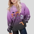 thumbnail image 2 of Makaor Fall Hoodies for Girls Boys Halloween Pullover Sweatshirts Gradient Long Sleeve Coats Fleece Clothes Pockets, 2 of 4