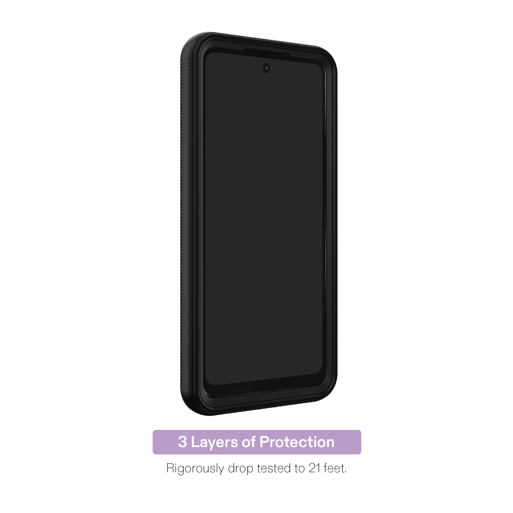 onn Rugged Phone Case for Motorola moto g STYLUS (2025) - Black