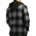thumbnail image 2 of Ma Croix Mens Heat Insulated Flannel Shirt Jacket with Hood, 2 of 7