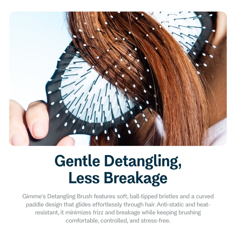 Beauty Detangling Brush, Curved Paddle with Ball-Tipped Bristles photo 4