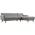 thumbnail image 2 of Modway Engage Right-Facing Upholstered Fabric Sectional Sofa in Expectation Gray, 2 of 7