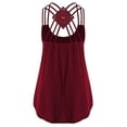 thumbnail image 3 of Frontwalk Sleeveless Tops for Women Summer Sexy T Shirts Backless Tops Wine Red M, 3 of 6