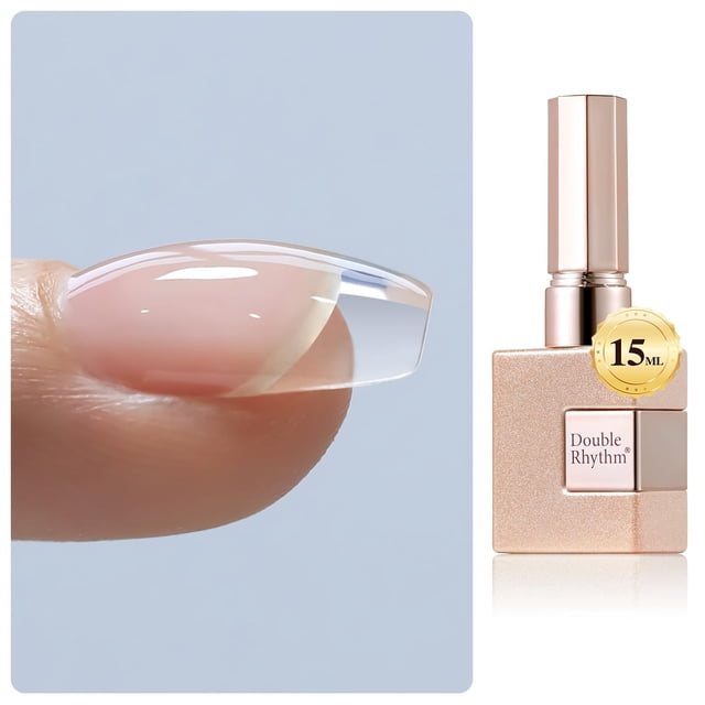 Esmalte de uñas Double Rhythm Clear Gel, 15 ml, fortalecedor de uñas