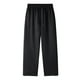 thumbnail image 1 of Pantalones rectos de ante de color liso para hombre: diseño informal, tejido resistente, fáciles de combinar con camisetas, para uso diario y al aire libre, 1 of 4
