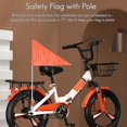 thumbnail image 3 of Safety Flag With Pole,6 Foot Adjustable High Visibility Bike Flag, Brightly Colored Waterproof Safe, 3 of 5