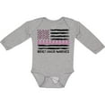 thumbnail image 3 of Inktastic Breast Cancer Awareness Pink Ribbons and Flag Boys or Girls Long Sleeve Baby Bodysuit, 3 of 5