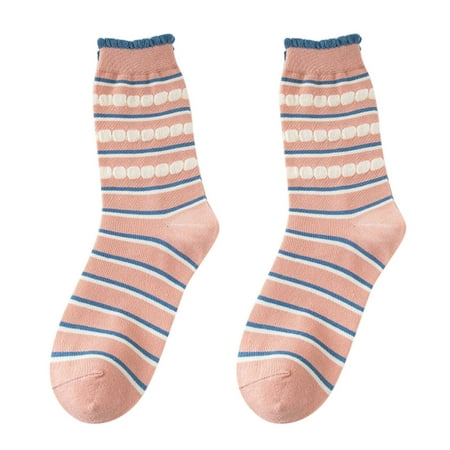 

Heiheiup Women Autumn And Winter Matching Plaid Printing Thickened Warm Mid Tube Socks Women Thick Socks No Seam Socks Women