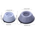 thumbnail image 2 of Justharion 4pcs Plastic Washing Machine With Silent Skid Raiser Mat Anti Vibration Feet Pads Wear-resistant small, 2 of 6