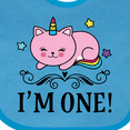 thumbnail image 4 of Inktastic First Birthday Unicorn Cat Girls Girls Baby Bib, 4 of 4