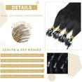 thumbnail image 5 of SEGO Micro Loop Real Thick Human Hair Extensions 50 Strands Invisible Micro Ring Beads Remy Thick Hair, 5 of 8
