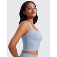 thumbnail image 4 of Top Corto Deportivo CRZ YOGA Butterluxe con Escote Cuadrado Azul Talla L, 4 of 5