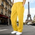 thumbnail image 2 of Mens Sweatpants with Pockets Outdoor Running Jogger Pants Elastic Waist Drawstring Workout Casual Sweatpants Open Bottom, 2 of 5
