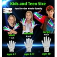 thumbnail image 5 of The Noodley LED Gloves for Kids 2 Pairs Skeleton White Small Ages 4-7, 5 of 6