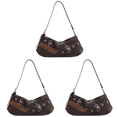 thumbnail image 1 of Bolso Hombro Punk Cuero PU para Mujer Y2K Mano Con Axila (marrón), 1 of 9