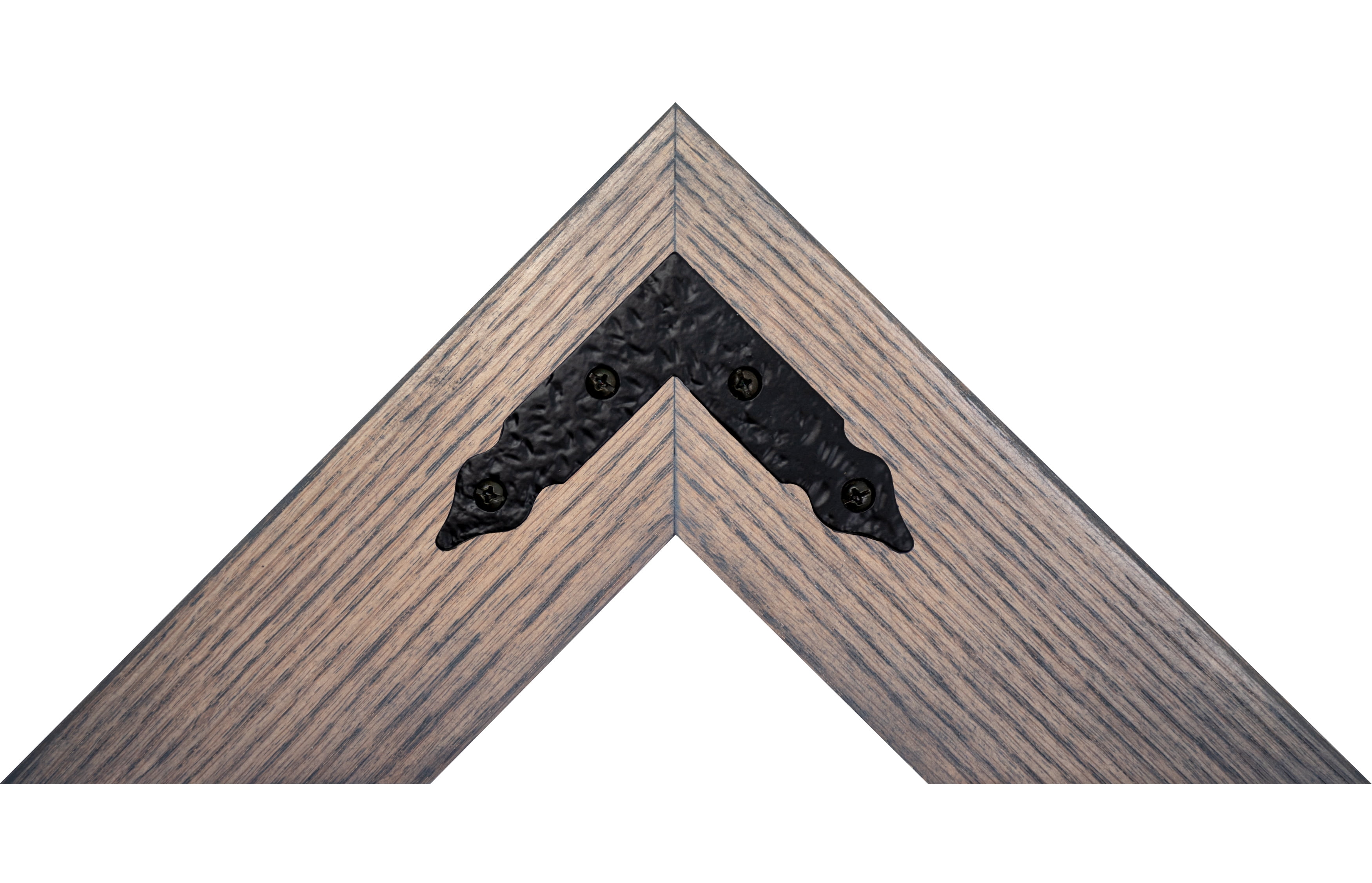 Rayne Ozark Hardwood Red Oak Mirror Wall Mirror 76"x33" Leaning Floor Mirror Carbon Gray With Decorative Corner Brackets