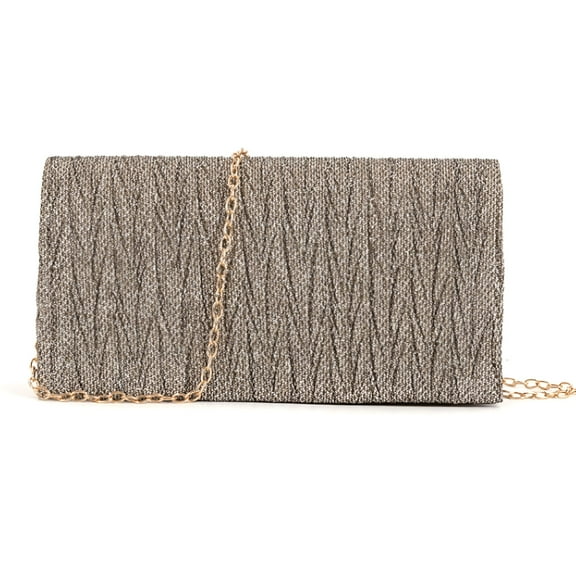 GASTROPOD Evening Formal Purses for Women Shiny Clutch Glitter Handbags with Chain Envelope Purses for Wedding Party