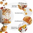 thumbnail image 5 of Shower Curtain 36"W x 78"L Autumn Maple Leaves Thanksgiving Pumpkins Fabric Shower Curtains Set with Hooks Water Repellent Bathroom Curtains Machine Washable Bathroom Accessories, 5 of 6