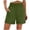 Army Green-01, variant on Women Coverup Shorts Smocked Waist High Rise Swimsuit Coverup Shorts with Side Pockets