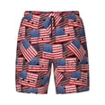 thumbnail image 4 of Lsque Mens Swim Trunks America Flags1 Pattern - Bathing Suit Compression Liner - Beach Swim Shorts Swimwear - (S-3XL) - Stretch Quick Dry -, 4 of 9