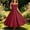 Wine, variant on Girls Off Shoulder Big Bow Maxi Formal Dress A Line Satin Long Gown Kids Wedding Birthday Party Dress White 5-6 Years
