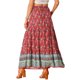 thumbnail image 3 of Faldas Boho para Mujeres INSPIRE CHIC con Estampado Floral, Faldas Maxi Casual de Cintura Elástica para Primavera Verano XS Rojo, 3 of 6