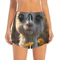 thumbnail image 2 of Xecao Adorable Llama In Flowers for Double-layer Running Short for Women, Perfect for Gym, Tennis, and More, Featuring a Convenient Pocket-Large, 2 of 7