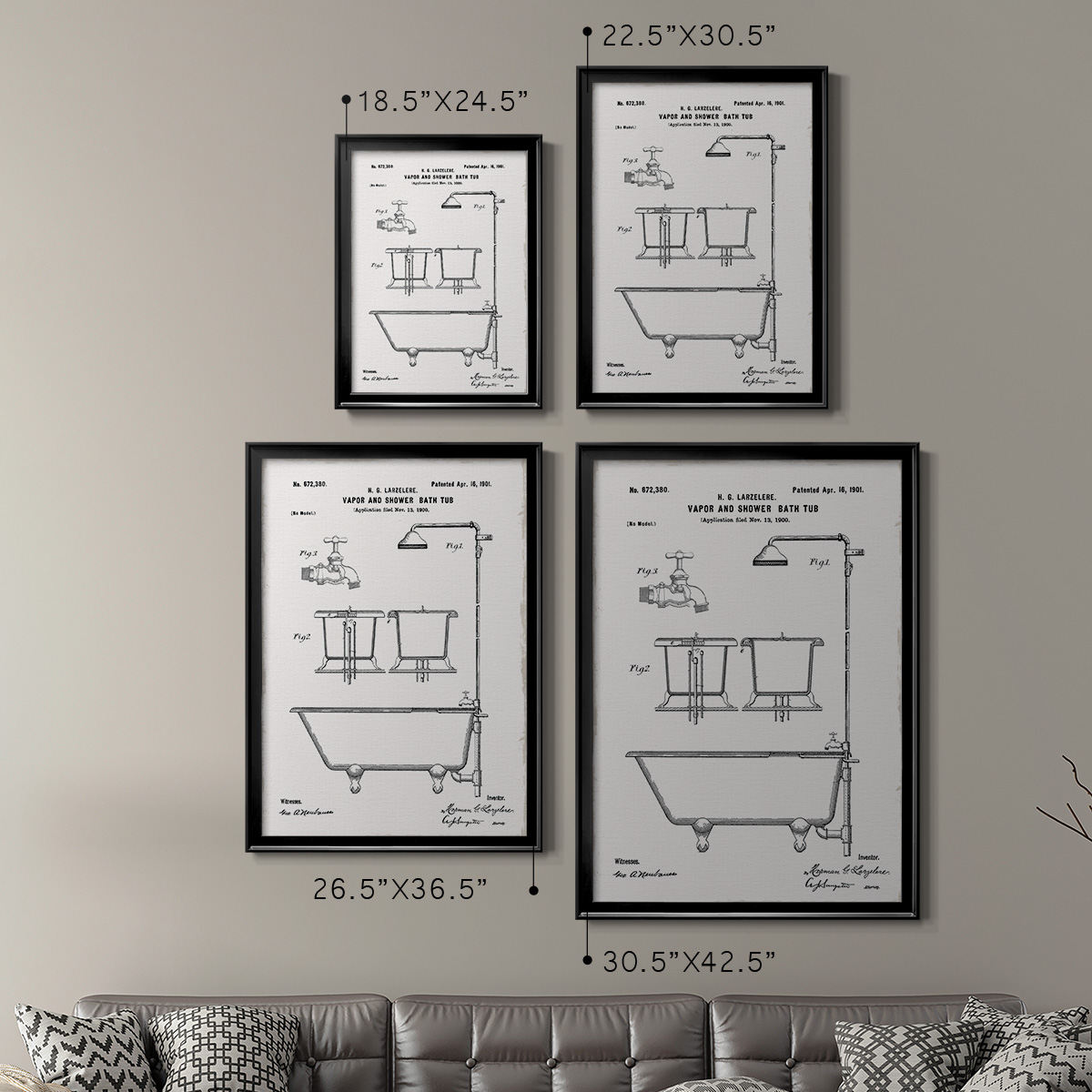 Vintage Bath II Premium Classic Framed Print - Ready to Hang