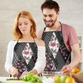 thumbnail image 5 of Pioneer Flower Floral Print Pattern Apron-Garden Aprons for Women with Pockets-Cotton Linen Waterproof Kitchen Cooking Gardening Aprons Adjustable for Kitchen,Cooking,BBQ and Salon 33x27 Inch, 5 of 7