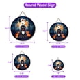 thumbnail image 5 of Happy Halloween Vampire Newfoundland BOO with Pumpkins Fun and Spooky Round Wood Sign Newfie Dog Lover Gifts Hanging Wall Home Decor - 00018, 5 of 5