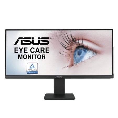 UPC: 0195553166577 | ASUS 29” 1080P Ultrawide HDR Monitor (VP299CL) – 21:9 (2560 x 1080)  IPS  75Hz  1ms  USB-C w/ 15W Power Delivery  FreeSync  Eye Care Plus  HDR-10  VESA Mountable  HDMI  DisplayPort  Height Adjustable