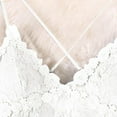 thumbnail image 5 of Ujnder Women's Nightgown Lace Suspender Padded Satin Silk Home Wear for Women White L, 5 of 5