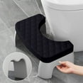 thumbnail image 3 of Qholemyo Soft Toilet Stool Bathroom Hair Non-slip Treading Stool Office Padded Footstool Squatting Stool For Bathroom Toilet Squatting Stool Squat Stool, 3 of 5