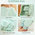 thumbnail image 4 of WIBACKER 9M-6Y Baby Warm Flannel Sleeping Bag with Feet, Crocodile Sleepsuit, Kids Toddler Boys Girls Double Zipper Wearable Sleep Sack, 4 of 10