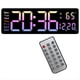 thumbnail image 3 of Reloj de Pared Digital Reloj Despertador Grande Control Remoto Fecha Semana Temperatura Reloj Alarmas Duales Reloj con Pantalla LED Rosa, 3 of 5