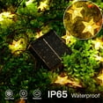 thumbnail image 4 of Solar Star Twinkle String Lights,8 Modes Solar Powered Fairy Light Waterproof Lights for Indoor Outdoor Wedding Christmas Party Decoration(Warm White-16.4ft-20led), 4 of 7