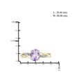 thumbnail image 3 of JewelersClub Pink Amethyst Ring Birthstone Jewelry–1.10 Carat Pink Amethyst 14K Gold Plated Silver Ring Jewelry with White Diamond Accent–Gemstone Rings with Hypoallergenic 14K Gold Plated Silver, 3 of 4