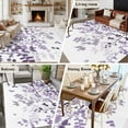 thumbnail image 5 of 5'x7' Area Rugs for Living Room Bedroom, Purple Leaves Washable Rug Carpet Runner Indoor Outdoor, Summer Botanical Non Slip Floor Mats Area Rug for Kitchen, Nursery, 5 of 8