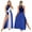 Blue, variant on iiniim Women's Color Block Lyrical Dance Costume Long Maxi Split Modern Contemporary Dress A Dusty Pink L