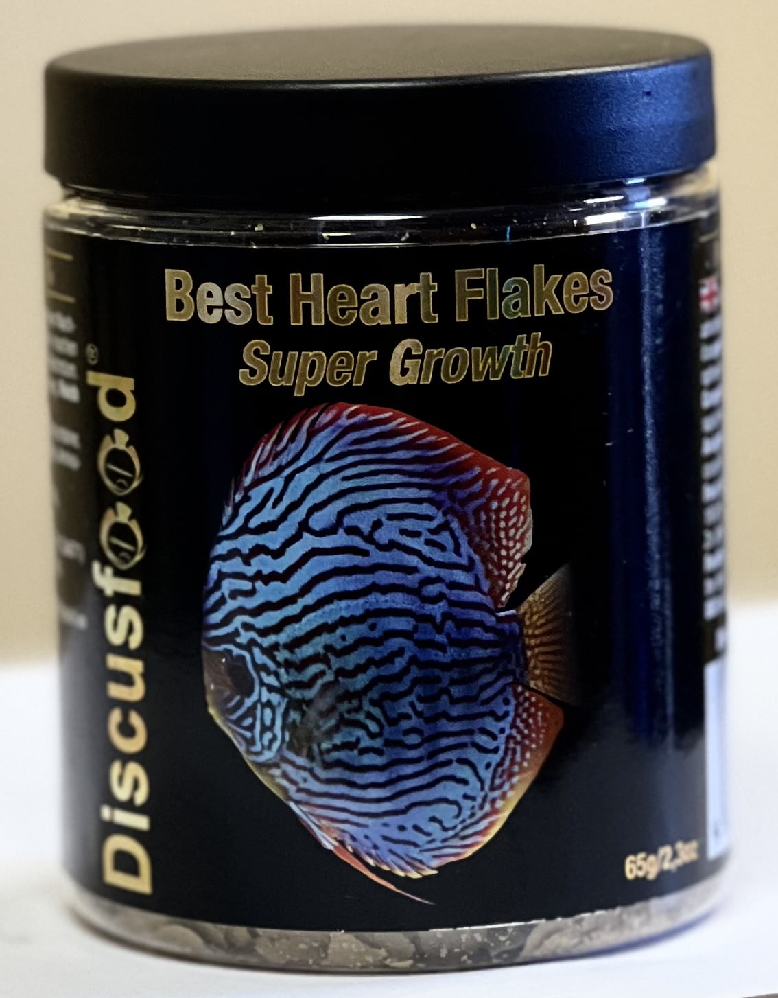 Discusfood Best Heart Flakes Super Growth- Fish Food- 2.3 oz