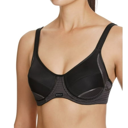 

Women s Berlei YYN7 Electrify Underwire High Impact Mesh Sports Bra (Black 30A)