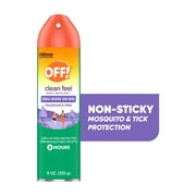 OFF! Clean Feel Picaridin Mosquito Repellent Aerosol, Long-lasting OFF! Bug Spray Protection for Everyday Use, 9 oz