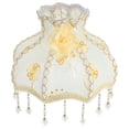thumbnail image 4 of Minkissy Retro Pleated Bedside Lamp Cloth Beige Preventing Dust 1Pcs for Home Owners, 4 of 7
