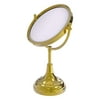 8 Inch Vanity Top Make-Up Mirror - Polished Brass / 3X