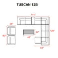 thumbnail image 3 of Tuscan 12 Piece Outdoor Wicker Patio Furniture Set 12b, 3 of 7