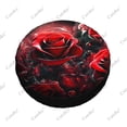 thumbnail image 5 of Beautiful Blue Rose Flowers Pattern Polyester Universal Spare Wheel Tire Cover Wheel Covers for Trailer RV SUV Truck Camper, 5 of 5