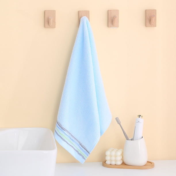 Nvzi 6 toallas de algodón, multiusos para baño, gimnasio, ducha, deportes, etc. Resiste diversas situaciones sin esfuerzo. 34 x 72 cm (azul)