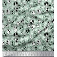 thumbnail image 1 of Soimoi Poly Georgette Fabric Crossbone & Skull Halloween Print Sewing Fabric Yard 52 Inch Wide, 1 of 3