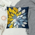 thumbnail image 2 of GOSMITH Navy Blue Yellow Pillow Covers  Yellow Gray Dahlia Floral Geometric Pillow Cases Elegant Geometry Flower Throw Pillows Spring Summer Home Decor for Couch Room Bed Cushion Outdoor, 2 of 5