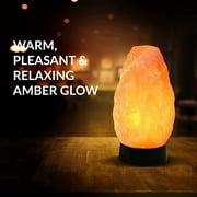 Himalayan Glow Color Changing Salt Lamp with Plastic Base and LED Night Light, 4-6 lbs